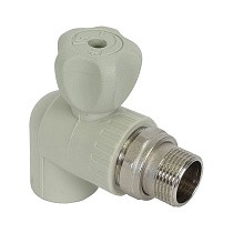 Краны шаровые ПП DN 20-25 PN 25 для радиатора угловые серые Valfex купить в Екатеринбурге | "Проконсим"