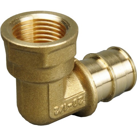 Угольник латунный для PEX труб 25-1/2'' PN 10 OP под надвижную гильзу с внутренней резьбой ONE PLUS купить в Екатеринбурге | "Проконсим"