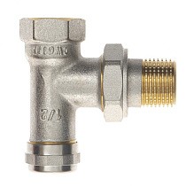 Клапан радиаторный настроечный DN 15-20 PN 10 угловой никелированный под шестигранник РИДАН купить в Екатеринбурге | "Проконсим"