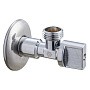 Кран латунный шаровой угловой MVI BV.464 DN 15-15 PN 10 хромированный штуцер бабочка купить в Екатеринбурге | "Проконсим"