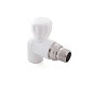 Кран шаровой для радиатора ПП 20-1/2'' PN 25 угловой с американкой белый РТП 10585 купить в Екатеринбурге | "Проконсим"