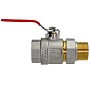 Краны латунные шаровые DN 32 PN 40 никелированные рычаг американка РИДАН BVR-FR купить в Екатеринбурге | "Проконсим"