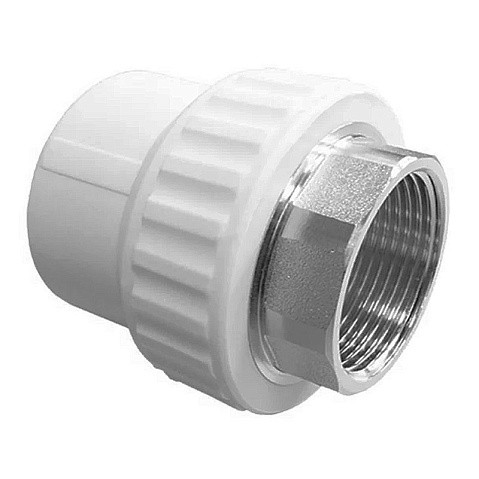 Муфта комбинированная ПП 32-1'' PN 25 под ключ с внутренней резьбой белая VALFEX  купить в Екатеринбурге | "Проконсим"