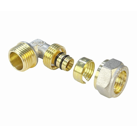 Угольник латунный для PEX труб 20-1/2'' PN 10 обжимной никелированный Valfex VF.352.N  купить в Екатеринбурге | "Проконсим"