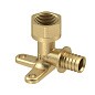 Угольник латунный для PEX труб  16- 1/2''  PN 16  под надвижную гильзу с внутренней резьбой  РосТурПласт купить в Екатеринбурге | "Проконсим"