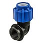 Угольник (отвод) компрессионный PN 16 для ПЭ DN 25-1/2'' обжимное-муфта купить в Екатеринбурге | "Проконсим"