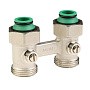 Узел нижнего подключения MVI TR.415.0505 DN 20 PN 10 прямой двухтрубный шаровой затвор 20-3/4'' под евроконус, муфта купить в Екатеринбурге | "Проконсим"