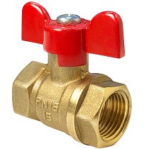 Краны латунные шаровые 11Б27фт1М DN 15-32 PN 40 бабочка муфта-муфта Valfex.217.LB1 купить в Екатеринбурге | "Проконсим"