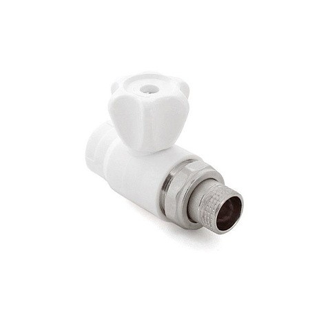 Кран шаровой для радиатора ПП 25-3/4'' PN 25 прямой с американкой белый РТП 10587 купить в Екатеринбурге | "Проконсим"