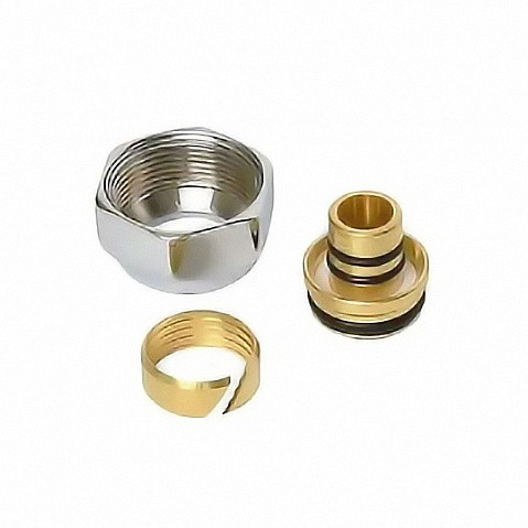 Евроконус 3/4'' DN 16 для PEX МП-труб обжимной 2 резьбовых кольца на штуцере Varmega купить в Екатеринбурге | "Проконсим"