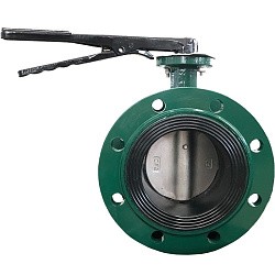  Затвор чугунный поворотный дисковый Ду125 Ру16 GALA WH2123125L 930125454 соед. фланцевое (930125454) со склада Проконсим в Екатеринбурге