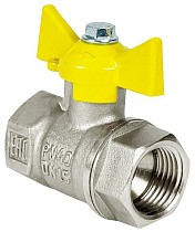 Краны латунные шаровые газовые 11Б27фт1М DN 15-50 PN 25-40 никелированные бабочка муфта-муфта Valfex.277 Standart ГОСТ Р 59553 купить в Екатеринбурге | "Проконсим"