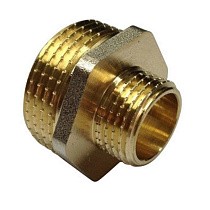 Ниппели латунные никелированные DN 20-32 PN 40 штуцер-штуцер переходный купить в Екатеринбурге | "Проконсим"