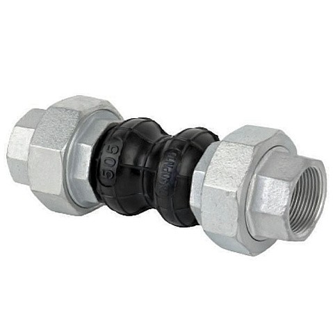 Компенсатор EPDM с оцинкованными чугунными резьбовыми патрубками DN 50 PN 16 Рашворк 505-050-16 купить в Екатеринбурге | "Проконсим"