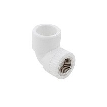 Угольники ПП DN 20-32 PN 25 комбинированные с внутренней резьбой белые PlasticPro купить в Екатеринбурге | "Проконсим"