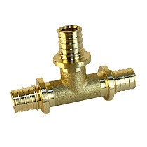 Тройники латунные для PEX труб DN 16-20 PN 16 под надвижную гильзу переходные Valfex VF.431.AF купить в Екатеринбурге | "Проконсим"