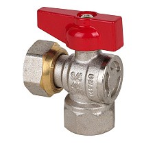 Краны латунные шаровые угловой DN 15-20 PN 40 никелированные бабочка муфта-накидная гайка MVI BV.532 купить в Екатеринбурге | "Проконсим"