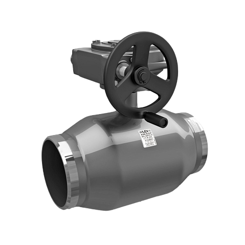 Кран стальной шаровой цельносварной LD КШ.Ц.П.Р.350.025, DN 350 PN 25, 730мм, стандартнопроходной с редуктором купить в Екатеринбурге | "Проконсим"