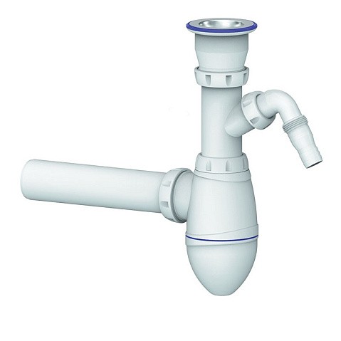 Сифон для мойки Unicorn В310V, 40х40 прямой отвод, 1 1/2'' х40 чаша из нержавеющей стали с отводом для стиральной машины купить в Екатеринбурге | "Проконсим"