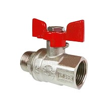 Краны латунные шаровые усиленные 11Б27фт1М DN 15-25 PN 40-63 никелированные муфта-штуцер бабочка Valfex Premium.218.NB2 купить в Екатеринбурге | "Проконсим"