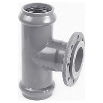 Тройники НПВХ раструбные SDR26 DN 90-225 PN 10 с металлическим фланецем Хемкор купить в Екатеринбурге | "Проконсим"