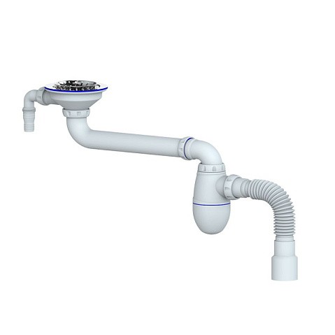Сифон для умывальника Unicorn ВС10V, 40х50 гибкий отвод, 3 1/2'' х40 чаша из нержавеющей стали с отводом для стиральной машины купить в Екатеринбурге | "Проконсим"