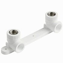 Угольник установочный двойной ПП 20-1/2'' PN 25 с внутренней резьбой белый Pro Aqua PA280008P купить в Екатеринбурге | "Проконсим"