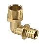 Угольник латунный для PEX труб  20-3/4''  PN 16  под надвижную гильзу с наружной резьбой  РосТурПласт купить в Екатеринбурге | "Проконсим"