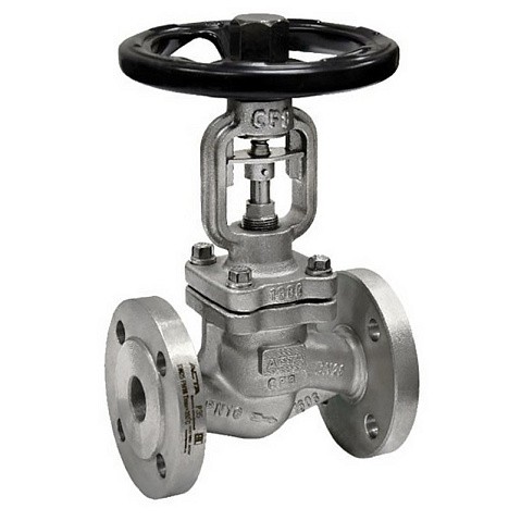 Клапан запорный (вентиль) DN 250 PN 40 с сильфонным уплотнением нержавеющая сталь фланцевый до 350 гр. АСТА В343 купить в Екатеринбурге | "Проконсим"