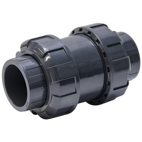 Клапан обратный пружинный НПВХ DN 50 уплотнение EPDM черный Aquaviva SHV050 купить в Екатеринбурге | "Проконсим"