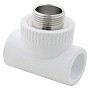 Тройник комбинированный ПП 32-3/4'' PN 25 с наружной резьбой белый РТП 10759