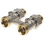 Узел нижнего подключения DN 20 прямой двухтрубный 20-1/2'' никелированный с ниппелем штуцерхштуцер РИДАН 003L0392R
