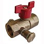 Кран латунный шаровой DN 20 PN 16 с дренажными патрубками G3/4'' муфта-муфта бабочка Пензапромарматура купить в Екатеринбурге | "Проконсим"