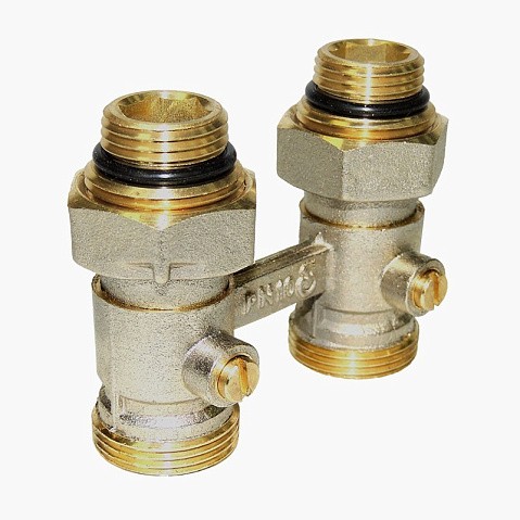 Узел нижнего подключения Vekotrim DN 15 PN 10 прямой двухтрубный 15-3/4'' с ниппелем, штуцер купить в Екатеринбурге | "Проконсим"