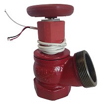 Клапан пожарный чугунный угловой 125гр. DN 50-65 PN 16 КПЧ муфта-штуцер с датчиком ДППК Апогей купить в Екатеринбурге | "Проконсим"