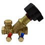Клапан балансировочный STAD.BY-1-25, DN 25 PN 16 наклонный, латунный Kv 8,40 м3/ч с измерительными ниппелями, дренажный