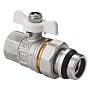 Кран латунный шаровой MVI BV.521 DN 15 PN 40 с уплотнением никелированный полнопроходной американка бабочка купить в Екатеринбурге | "Проконсим"