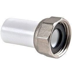  Бурт ПП с накидной гайкой 16-1/2'' PP-R белый РВК 20104 (930659323) со склада Проконсим в Екатеринбурге
