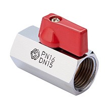 Кран латунный шаровой мини MVI BV.465 DN 15 PN 16 хромированный муфта-муфта бабочка купить в Екатеринбурге | "Проконсим"