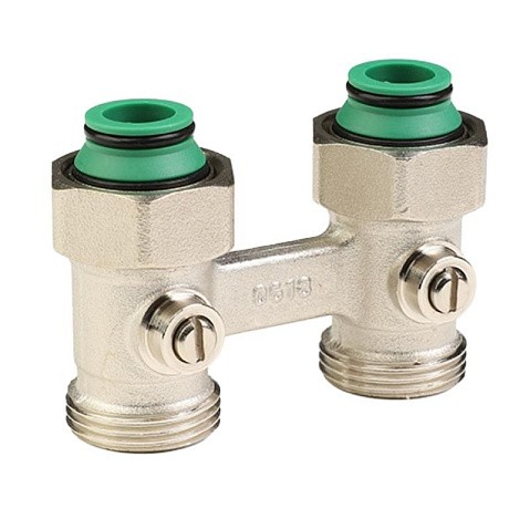Узел нижнего подключения MVI TR.415.0505 DN 20 PN 10 прямой двухтрубный шаровой затвор 20-3/4'' под евроконус, муфта купить в Екатеринбурге | "Проконсим"