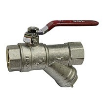 Краны латунные шаровые SGL 11Б27п с фильтром DN 15-20 PN 20 муфта-муфта рычаг купить в Екатеринбурге | "Проконсим"