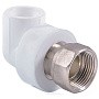 Угольник комбинированный ПП 32-1 1/4'' PN 25 с накидной гайкой белый РТП 14622 купить в Екатеринбурге | "Проконсим"