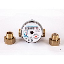  Счетчики горячей воды СВ DN 15-20 PN 16 до 90гр. муфтовые с обратным клапаном ЭКО НОМ Qnom  м3/ч  (181100069) со склада Проконсим в Москве