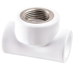  Тройник ПП 20-1/2'' PN 25 белый РВК 20801 (930659247) со склада Проконсим в Екатеринбурге