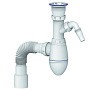 Сифон для мойки Unicorn В320V, 40х50 гибкий отвод, 1 1/2'' х40 чаша из нержавеющей стали с отводом для стиральной машины купить в Екатеринбурге | "Проконсим"