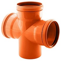 Крестовина ПП для наружной канализациии 90гр. DN 110-110-110 РТП купить в Екатеринбурге | "Проконсим"