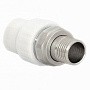 Муфта для радиатора ПП 20-1/2'' PN 25 с американкой белая РТП 14630