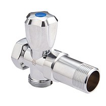 Вентиль латунный проходной MVI BV.460 DN 15 +отверстие 20 PN 10 удлиненный хромированный муфта-штуцер маховик купить в Екатеринбурге | "Проконсим"