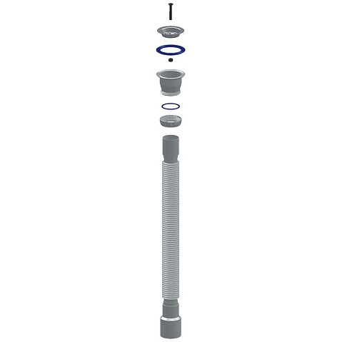 Сифон гофрированный Unicorn D240Р, 40х50 гибкий отвод, 1 1/2'' х40 пластиковая чашка, 1500мм купить в Екатеринбурге | "Проконсим"