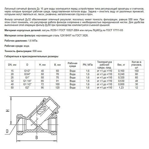 Фильтры латунные сетчатые DN 15-50 PN 25(16) муфта-муфта БАЗ купить в Екатеринбурге | "Проконсим" Фильтры латунные сетчатые DN 15-50 PN 25(16) муфта-муфта БАЗ купить в Екатеринбурге | "Проконсим"